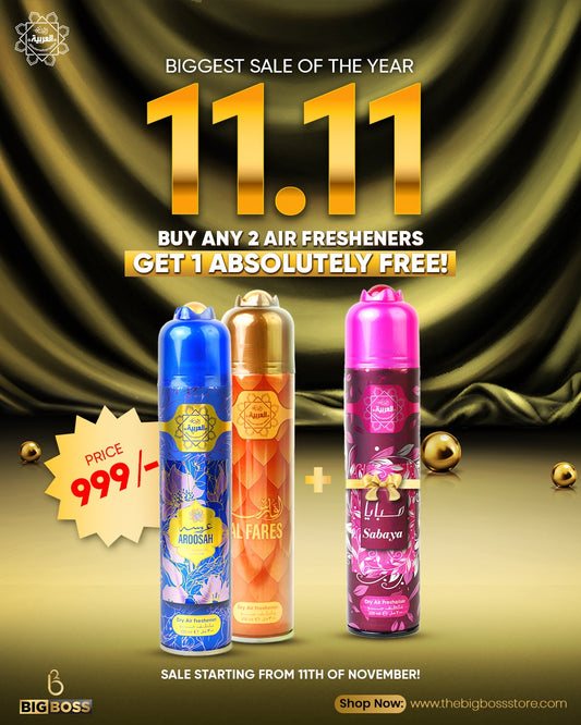 Al Arabia Aroosah & Al Fares + Free Sabaya Air Freshener 300ml