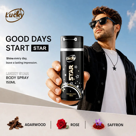 Lucky Star body spray 150ml front view – long-lasting daily freshness scent
