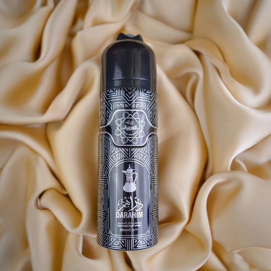Al Arabia Darahim Body Spray 200ml side view – Elegant design perfume body spray for men