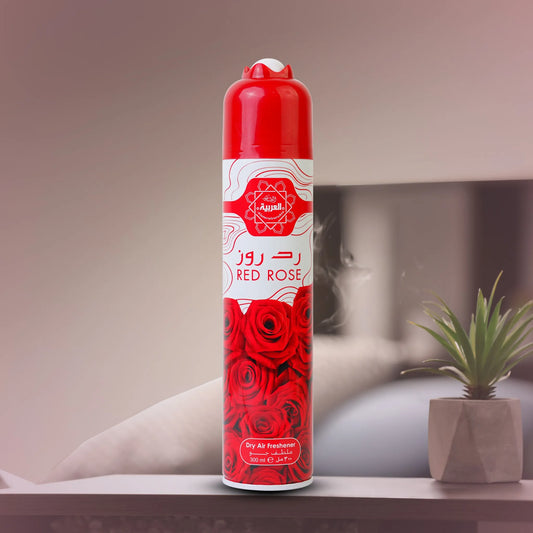 Al Arabia Red Rose Air Freshener 300ml front view – premium floral fragrance spray for long-lasting freshness – available at thebigbossstore.com