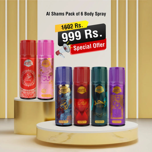 Al Shams 6-in-1 Body Spray Pack - theBigBossstore.com