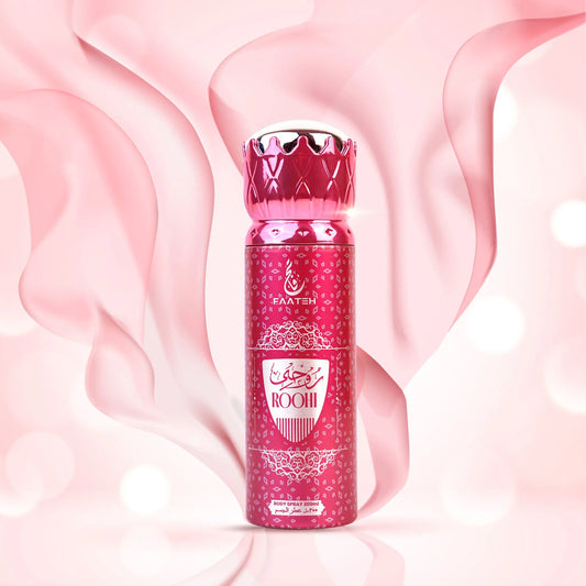Faateh Rohi Body Spray – 200ml fragrance mist for women in elegant pink packaging from TheBigBossStore