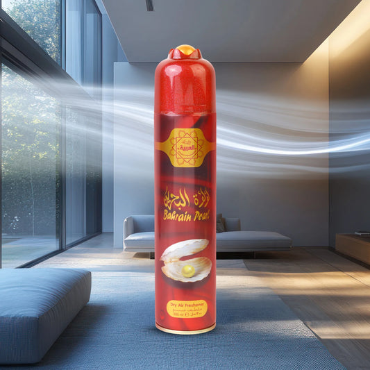 Al Arabia Bahrain Pearl Air Freshener 300ml Front View – Premium long-lasting fragrance – thebigbossstore.com