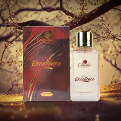 Classic Excellence Perfume 100ml bottle with golden cap and elegant box.