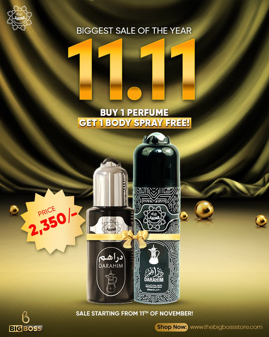 Al Arabia Darahim Perfume 50ml + Body Spray Free