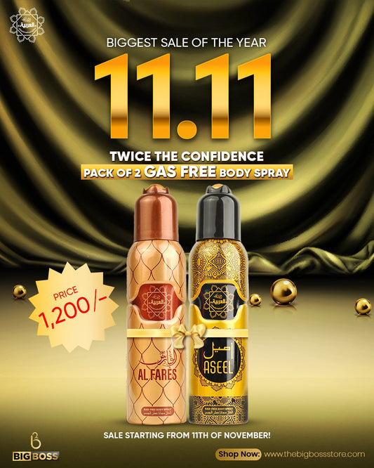 Al Arabia Aseel & Al Fares Body Spray 120ml Pack of 2