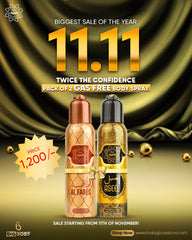 Al Arabia Aseel & Al Fares Body Spray 120ml Pack of 2