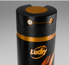 Lucky Fire body spray 150ml top view – red-black cap with bold styling