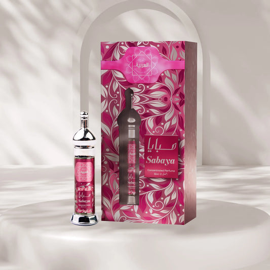 “Al Arabia Sabaya Attar 6ml — front-facing roll-on perfume bottle displayed clearly, featuring a fresh long-lasting Arabic fragrance.”