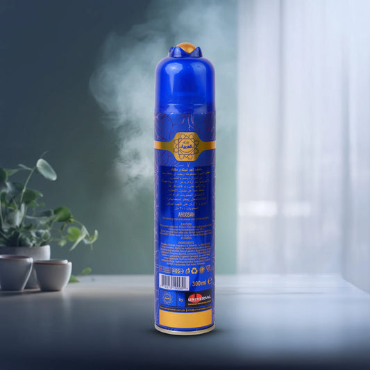 Al Arabia Aroosah Air Freshener 300ml back view – product details and ingredients, available at thebigbossstore.com