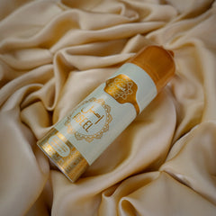 Al Arabia Aseel Body Spray 200ml top view - Luxury body spray in golden packaging from thebigbossstore.com