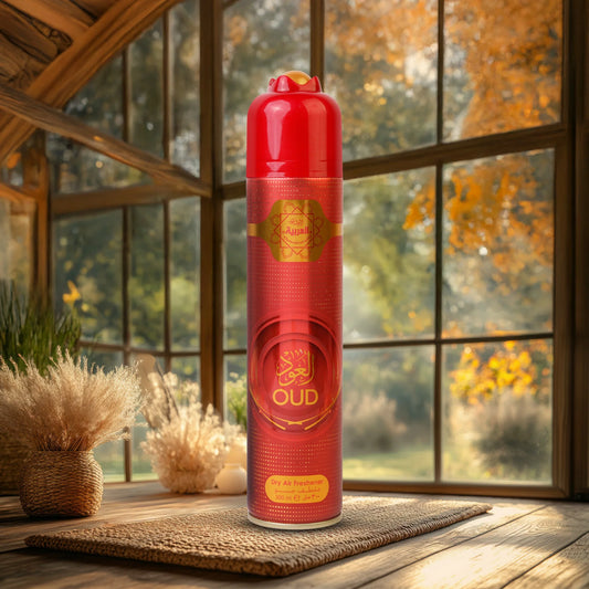 Al Arabia Oud Air Freshener 300ml front view – long-lasting Arabic oud fragrance home spray – available at thebigbossstore.com
