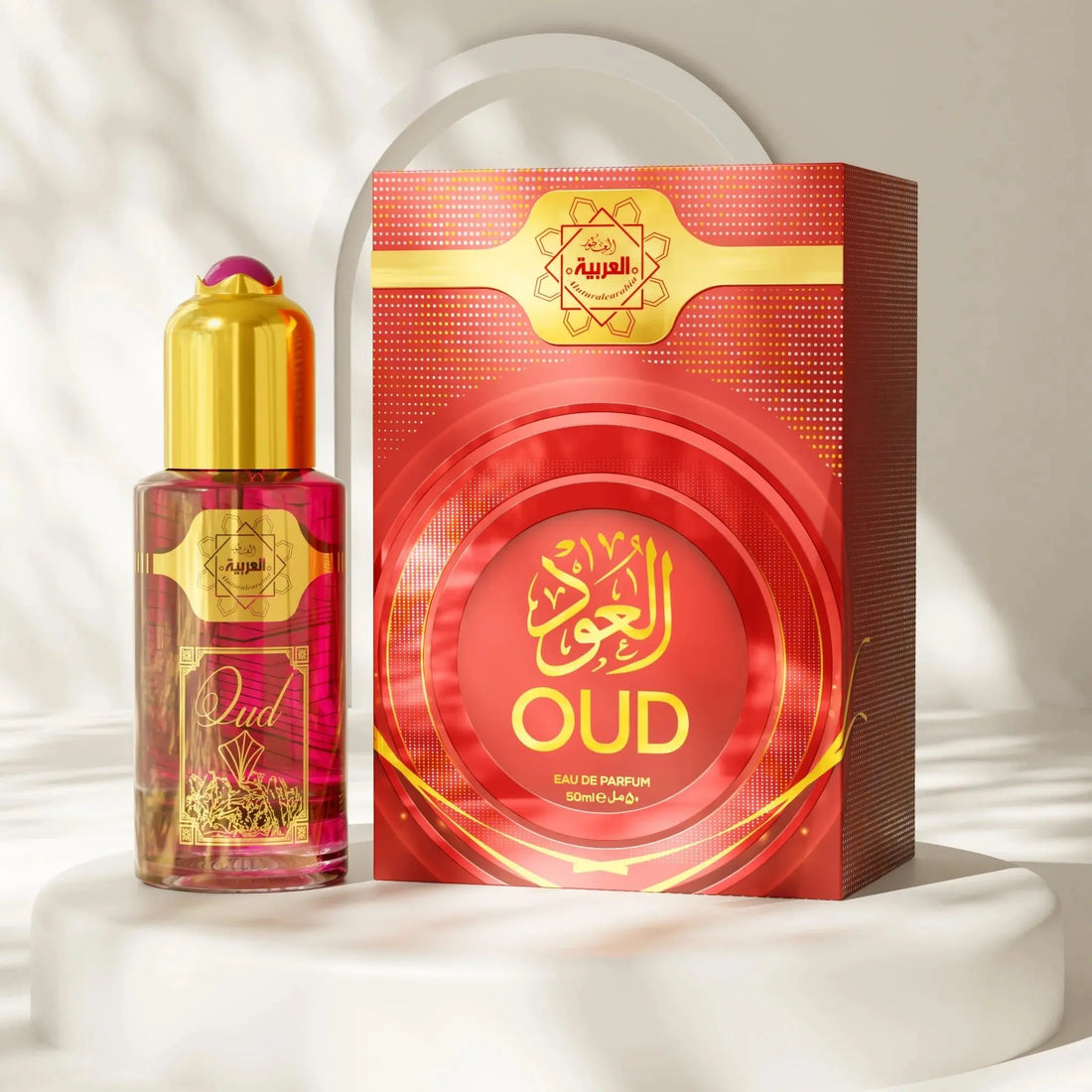 Al Arabia Oud Perfume 50ml front view - Premium fragrance at thebigbossstore.com