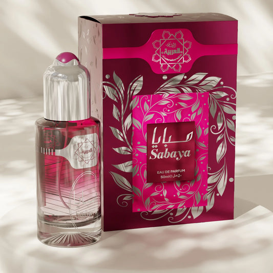 Sabaya Perfume by Al Arabia 50ml – stylish pink floral design bottle and box, premium Eau de Parfum at thebigbossstore.com