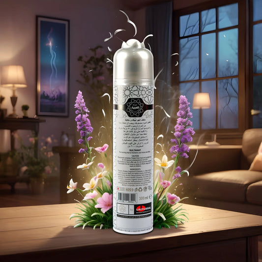 "Al Arabia Sultanat Air Freshener 300ml back view – premium long-lasting room freshener details"
