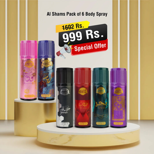 Al Shams 6-in-1 Body Spray Pack - theBigBossstore.com