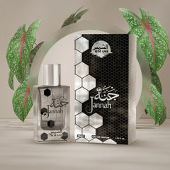 “Al Shams Jannah Perfume 35ml — front view of the elegant fragrance bottle in a clear product display.”