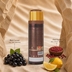 Excellence Classic body spray Front label details ingredients and safety instructions tropical beach setting 200ml aerosol can