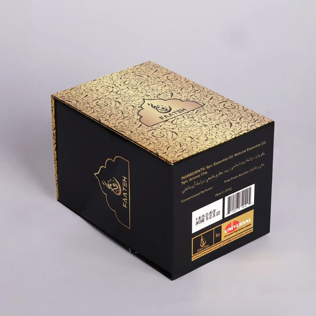 Faateh Fajr Attar 15ml box – elegant Islamic fragrance gift