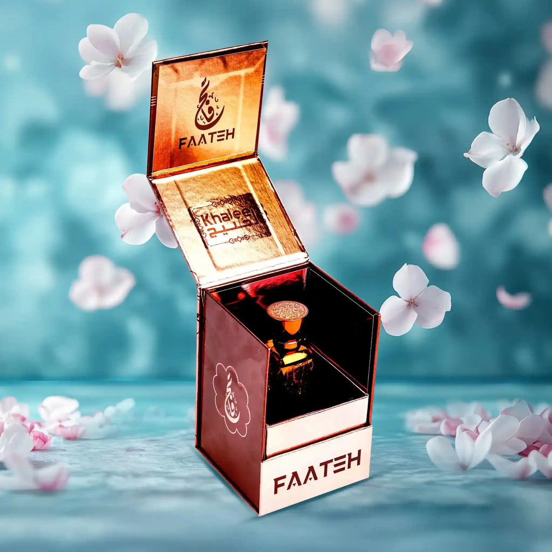 Faateh Khaleej Attar 15ml luxury open box with perfume inside