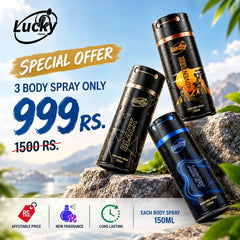 Lucky Body Spray 150ml Pack of 3 | Adventure, Black & Musk - #theBigBossstore.com#