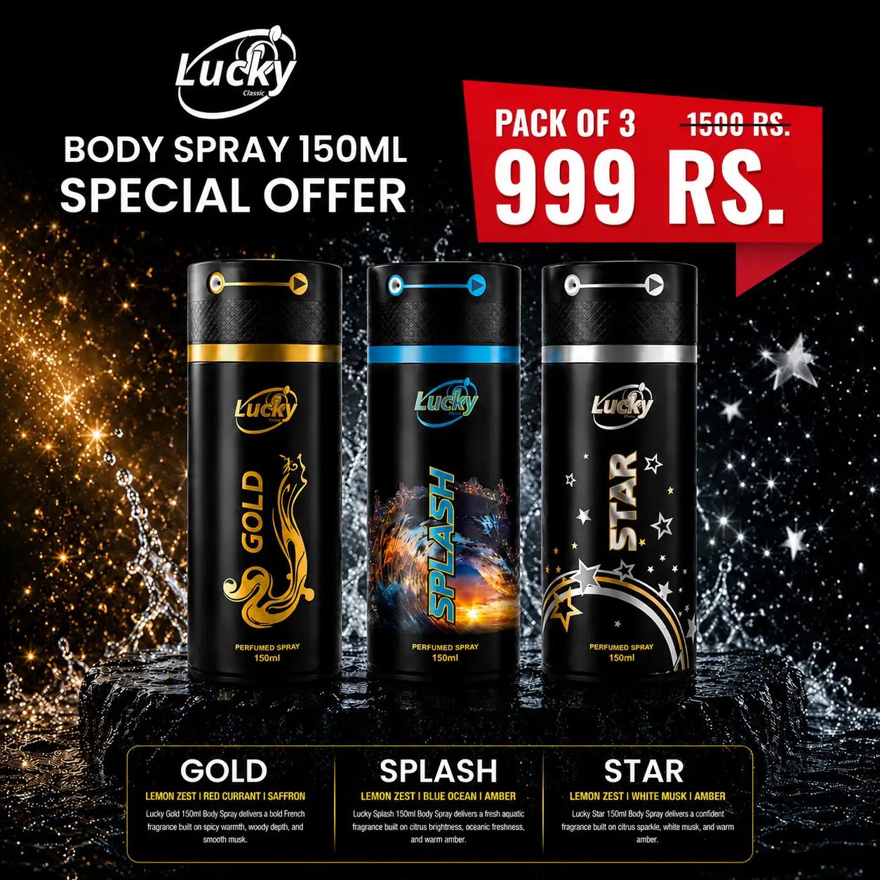 Lucky Body Spray 150ml Special Offer - theBigBossstore.com