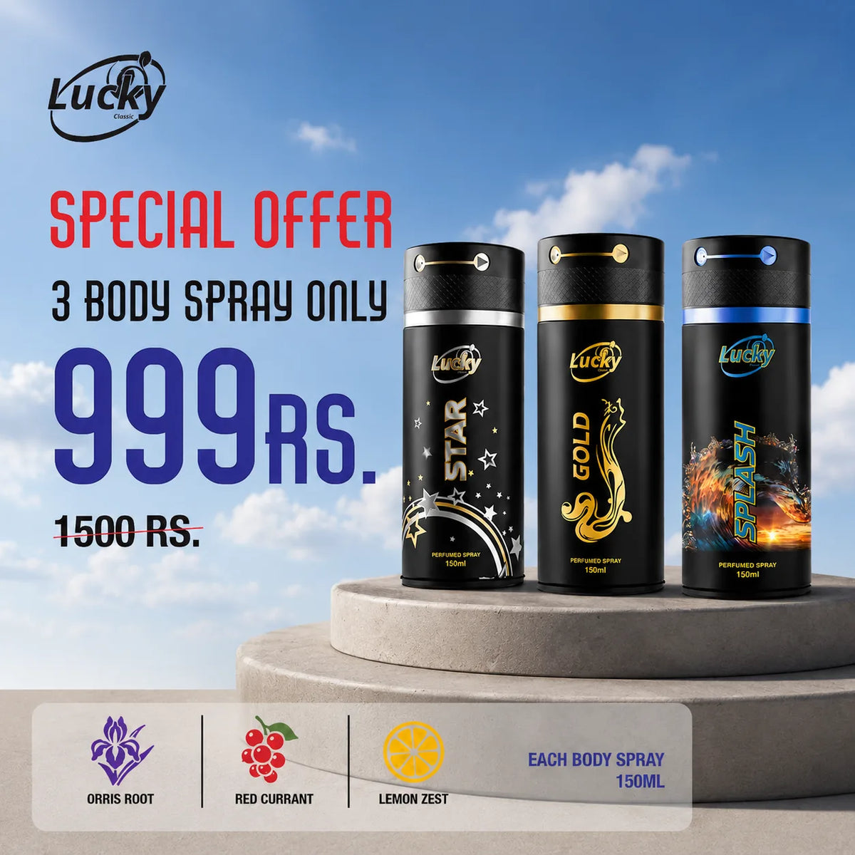 Lucky Body Spray 150ml Special Offer - theBigBossstore.com