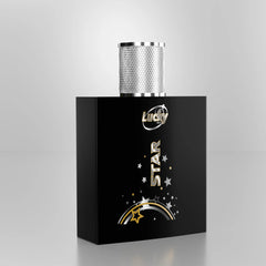 Lucky Star perfume bottle side view – clean silhouette with refined masculine design