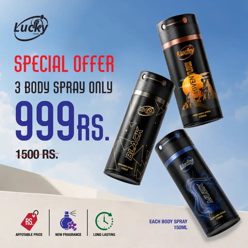 Special Offer: Lucky Adventure,Black,Musk Body Spray 150ml - theBigBossstore.com