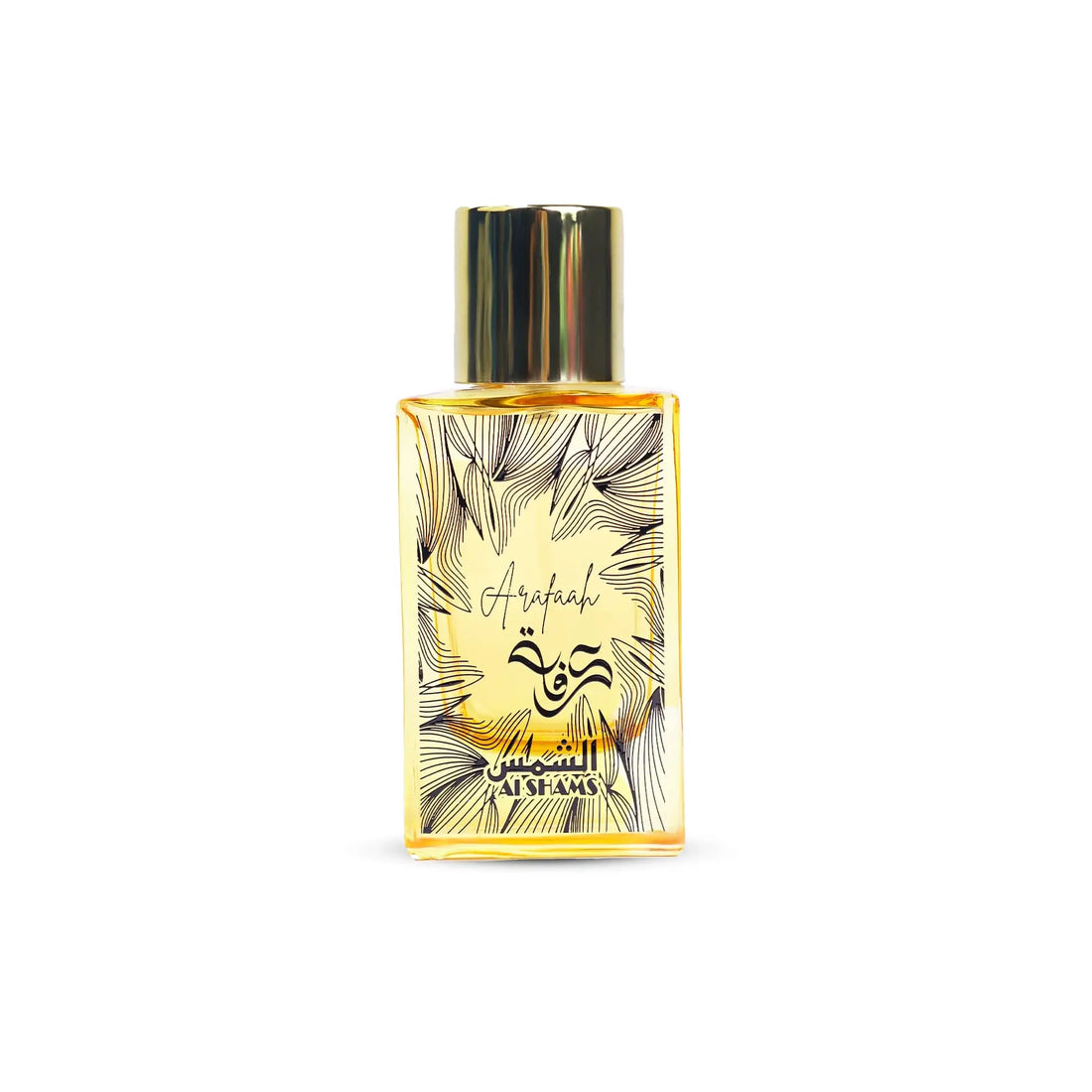 “Al Shams Perfume Arafaah 35ml box displayed from the Bottle, showcasing the packaging design.