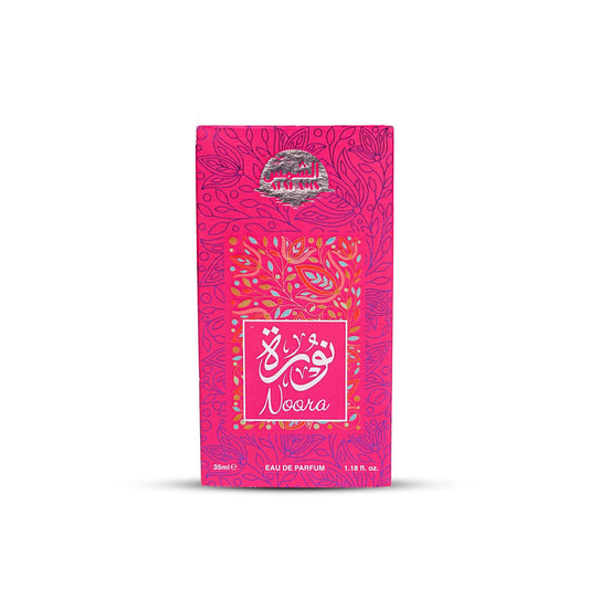 “Al Shams Perfume Noor 35ml box displayed from the front, showcasing the packaging design, branding, and printed product details.”